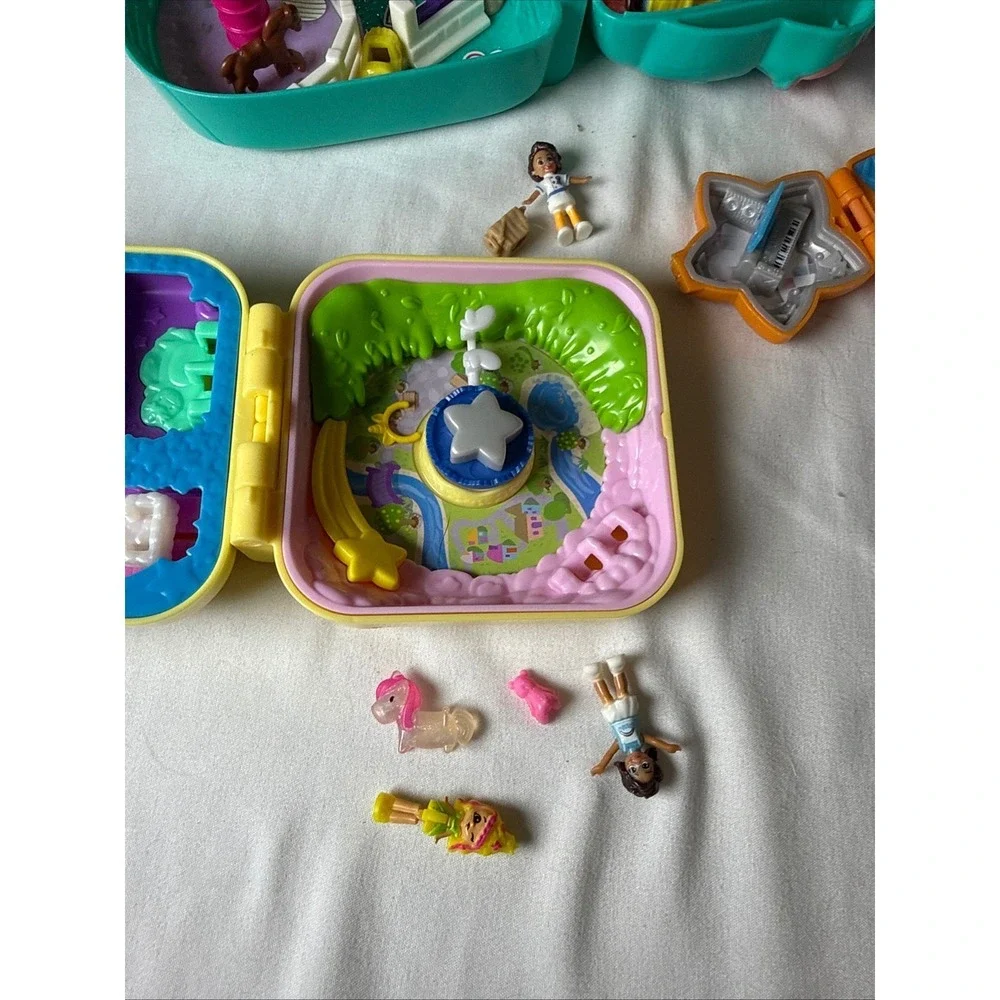 Polly Pocket Compact Lot Cactus Ranch Soccer Ball Gift Box Star Playsets Mattel